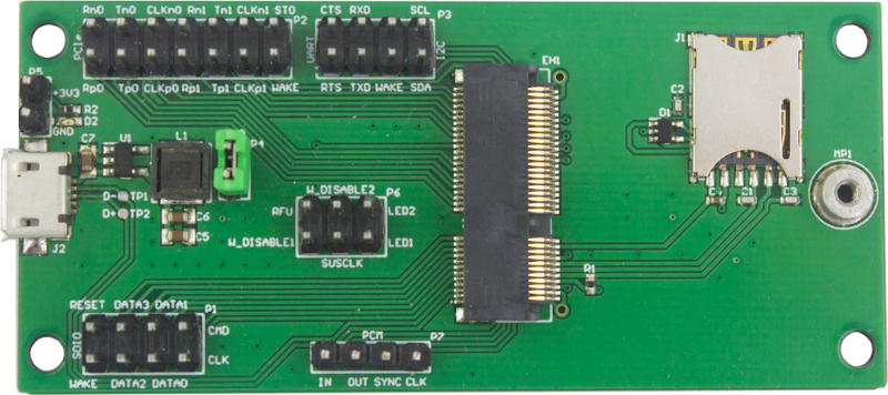 Universal M.2 E-Key Adapter and break-out Board